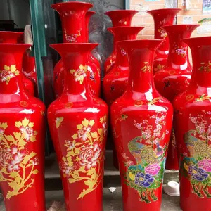 陶瓷花瓶厂家 1.8米高百子闹春图大花瓶 落地大花瓶批发
