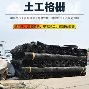 双向塑料土工格栅圈玉米网鸡鸭养殖防护隔离网黑色塑料胶网