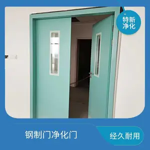 厂家供应单开双开子母门钢制门化妆品厂净化门无尘车间密闭洁净门