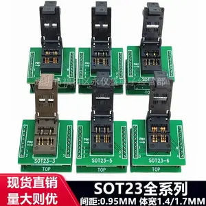 SOT23-3-5-6烧录座IC芯片老化测试座贴片三极管测试座宽1.7/1.4MM
