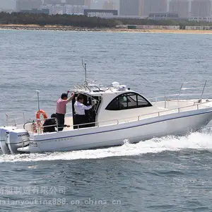 双发动力钓鱼艇玻璃钢专业钓鱼快艇27尺艇
