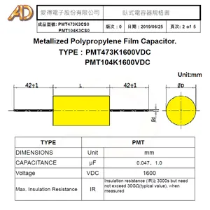 AID电容代理PMT系列轴向电容PMT333K3CT0大量现货