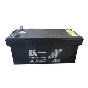 统一6-QW-20012V200AH免维护启动蓄电瓶