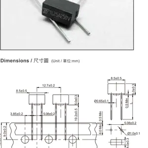 Walter保险丝 2020系列方型形8.5mm*5mm 100mA~6.3A 电流保险丝