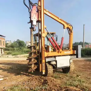 装载机改装一体护栏打桩机波形护栏打桩钻孔机厂家公路护栏打桩