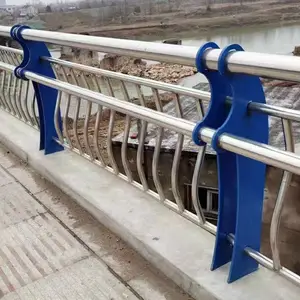 桥梁防撞护栏复合管栏杆碳钢护栏河道景观安全防护护栏