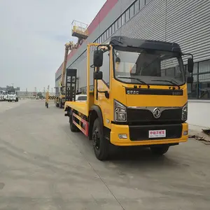 便宜的东风国六挖机拖车 福瑞卡单桥云内185马力 中型平板运输车配置