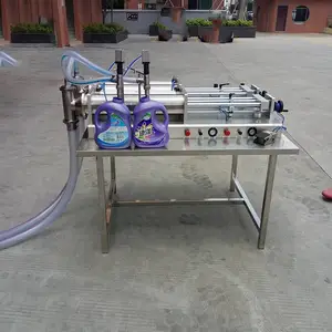 卧式全自动定量液体灌装机食用油气动 洗衣液白酒润滑油分装机