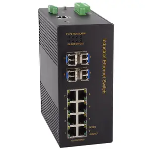 RS709工业级网管型3千兆口+6百兆电导轨式以太网交换机ROGERKANG