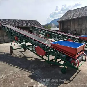加厚耐磨皮带输送机 养殖场重载物料输送设备 高强度皮带运输机