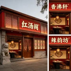 火锅店门头有很多风格和样式,你选择哪一种呢?