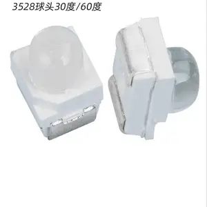 交通信号灯超高亮2835带透镜凸头led贴片光源 2835球头红光灯珠