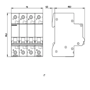 ������5SN4463-7CNС�Ͷ�·�� 400V,10kA,4 ��