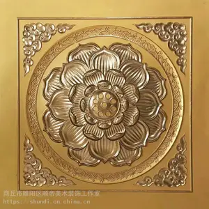 专业生产古建筑彩绘浮雕天花吊顶板印制3D天花吊顶板铝板天花吊顶板