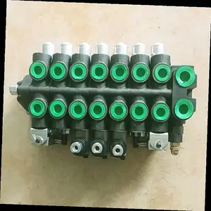 CDB15通径1.5T小型一控二挖掘机带旋转马达手动液压多路阀换向阀
