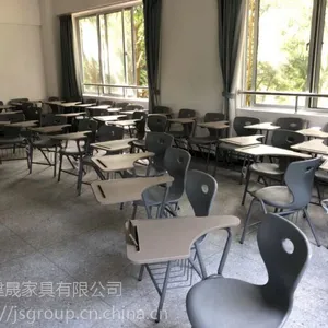 学校课桌椅HY-0308D 低价课桌椅供应商