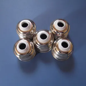 供应E27金属灯头配件,HY-737 ,e27灯头配件,中间带孔口,直径8mm,12v低压球泡灯用
