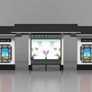 中式候车亭厂家,玉林候车亭报价