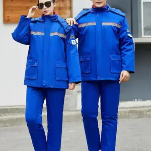 冬季石油石化工作服 冬季抗油污工作服 冬季加厚加绒工作服
