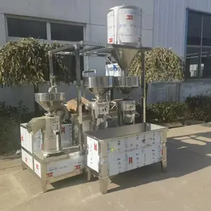 全自动三联磨浆机 豆浆豆奶加工 真空上豆卧式搅渣高效率渣浆分离机
