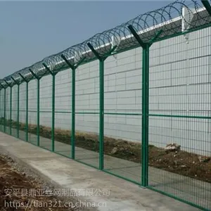 ***钢网墙A新疆***太阳花不锈钢浸塑刺片防爬护栏