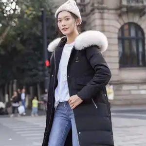2022热卖新款女装中长款棉服外套 时尚毛领棉服 吉林哪里有棉服羽绒服清仓处理 。