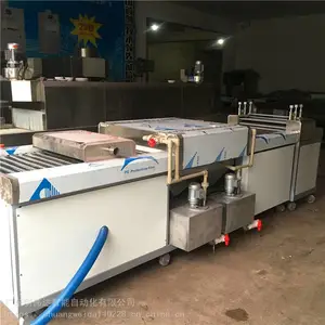 平板清洗热风烘干机中空板亚克力毛刷喷淋通过式清洗设备