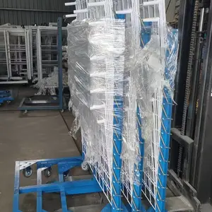 加工定制千层架带轮子移动式置物架电子厂放置架可折叠