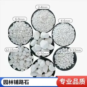 别墅景区装饰用白石子 园林路面铺设用机制打磨鹅卵石 沣铭