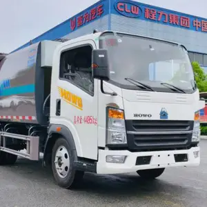 7方零排放环卫清运车 重汽豪沃纯电动压缩式垃圾车 续航200公里