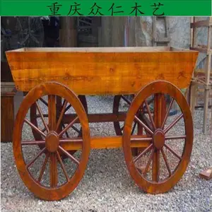 綦江防腐木道路树池 实木路政花箱设计 众仁木艺