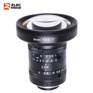 ZLKC中联科创8mm 工业镜头 HK0820MP12 低畸变 机器视觉检测 C口镜头