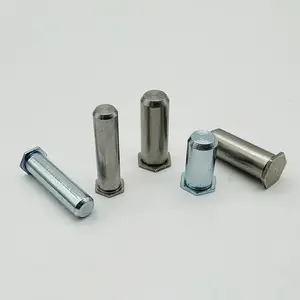 304镀锌六角压铆销PIN/PINS-3456压铆销钉导向销圆柱销弹簧可定制