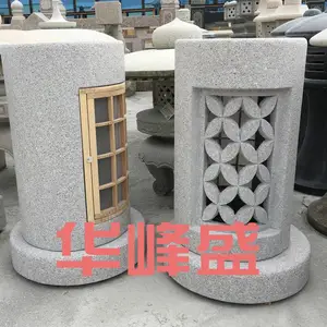 花岗岩草坪灯石雕 太阳能灯石雕 石雕灯笼