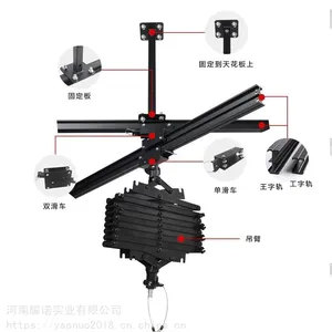 演播室吊挂系统天花路轨配件灯具滑车挂灯单车