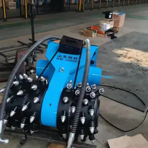 挖掘机前大臂改掘进头隧道凿岩铣挖机液压工作性能强高强度铣刨头