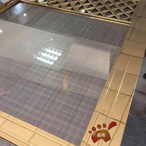 山东酒店不锈钢钛金玻璃移门 豪华镜面多层次渐变花型钛金大门