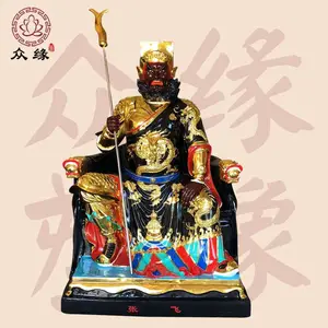 关羽二爷佛像 伽蓝菩萨佛像 关圣帝君韦陀菩萨 关公神像 众缘大型雕像厂