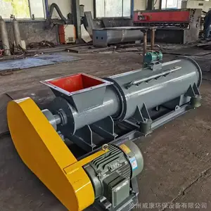 威康供应 sj40双轴粉尘加湿机 锰钢叶片污泥黏土搅拌设备