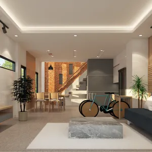 北京顺义别墅装修风格设计 名师主案 极简风双拼 嘉宁颂事务所