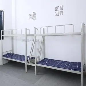 员工宿舍铁床工厂生产闭口型材上下铺铁床连体带楼梯