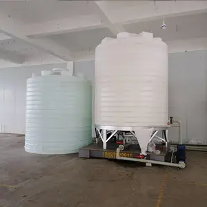 PE锥底水箱 滚塑工艺 一体成型 可储存可搅拌加药 10吨塑料水塔储罐