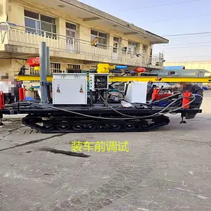 高压旋喷桩机钻机 简单履带旋喷钻机 55kw变频注浆泵