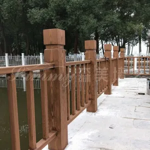 森美园林绿化木纹漆,全国仿木项目现场施工,颜色齐全福建省海南省广东省包工包料做木纹漆施工(水泥立柱镀