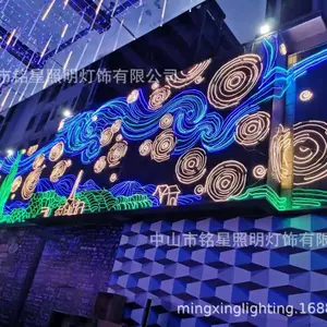 LED��Ļǽ�ƹ⻭���ǳ���ֱ�� �Ƶ��̳����յƹ�װ�� ���ⴴ����λ�