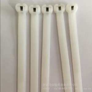 嵌钢片尼龙船用不锈钢嵌片式扎带NZ140D 钢牙扎扣自锁塑料带 白色