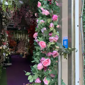 地产样板间假树叶藤条装饰图片价格假叶藤绿植垂吊森美绿植批发