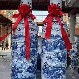 3米高源远流长花瓶厂 开业庆典陶瓷大花瓶图片 2.2米高粉彩陶瓷花瓶