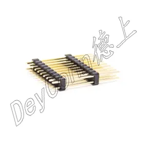 德上电子2.54间距排针 塑高2.5 双排2X40P 180度直插 双塑胶排针
