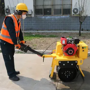 思拓瑞克小型手扶压路机单钢轮双钢轮液压震动动力强劲